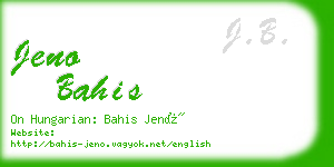 jeno bahis business card